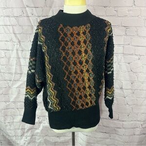 vintage 20 ANS by mariea kim Crewneck Sweater with Intricate Pattern womens med